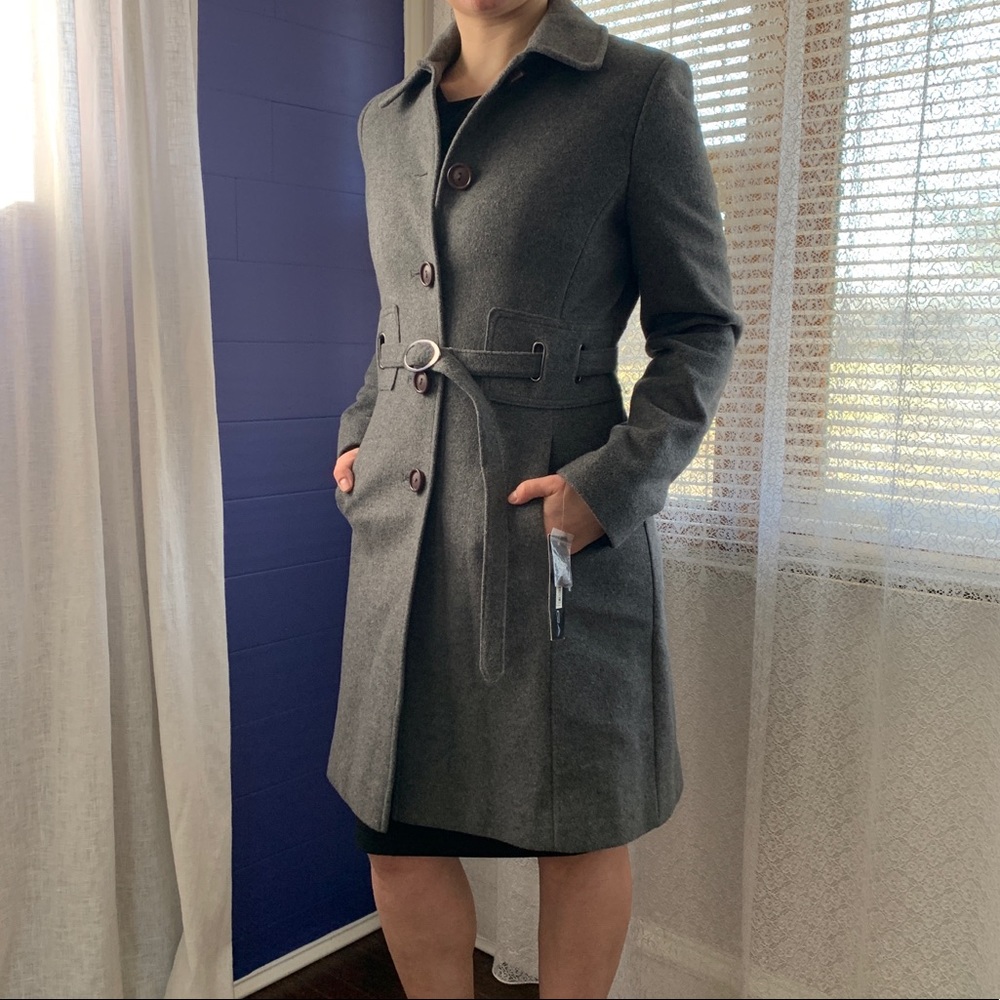 NWT. Via Spiga wool gray coat